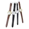 Four leather strap watches are suitable for both men and women, simple and versatile, and adjustable Item Picture